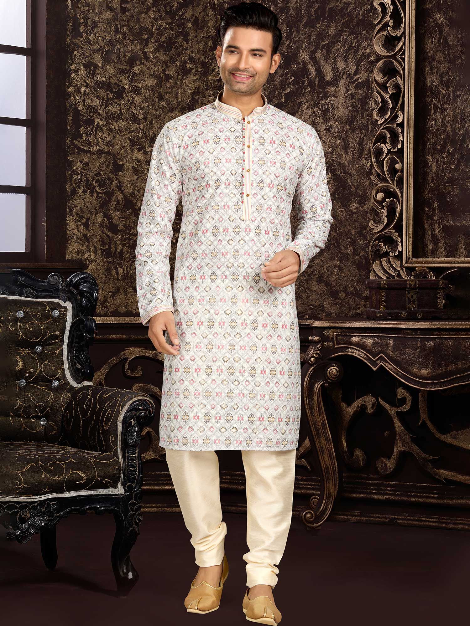 Mens casual hot sale kurta pajama