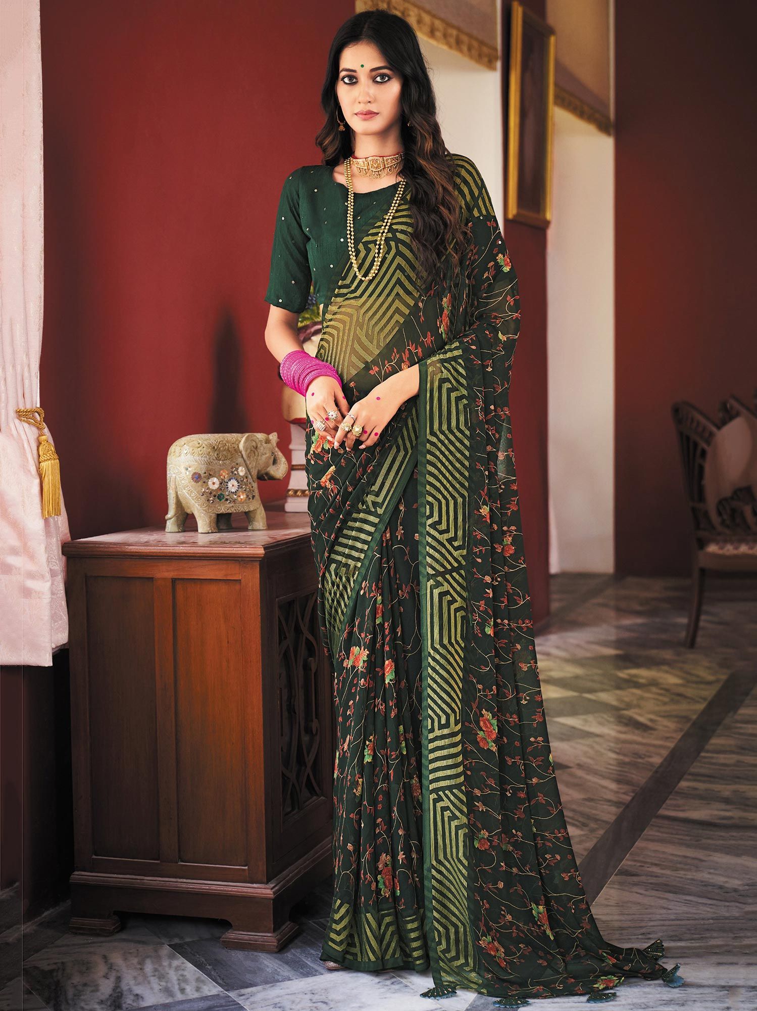 Casual hotsell georgette saree