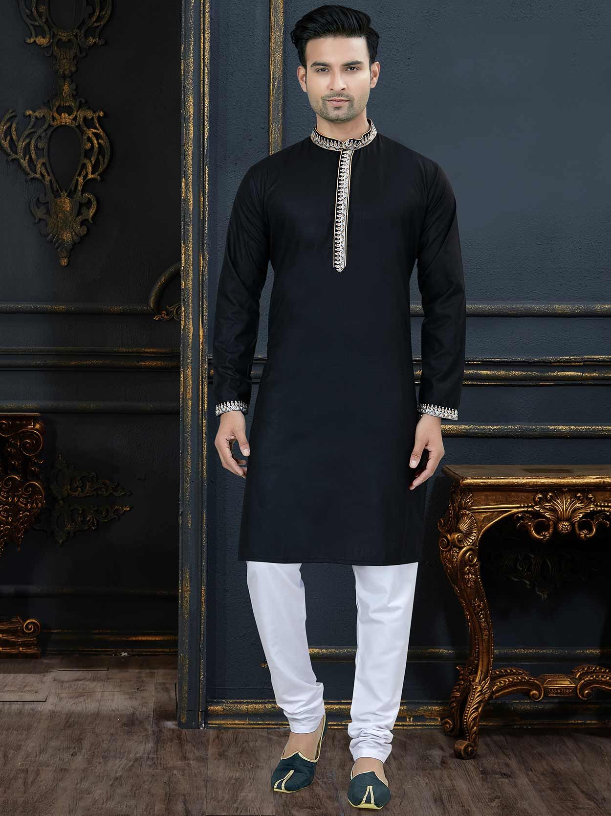 Kurta pajama discount design black colour