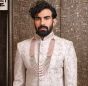 Pink Embroidered Mens Sherwani In Silk