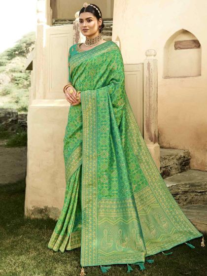 Green Colour Silk Saree.