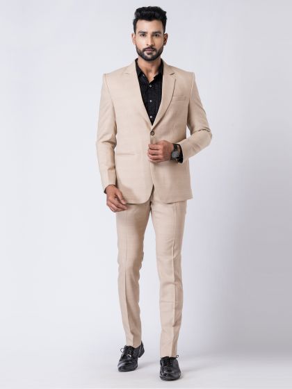 Light Beige Designer Suit For Mens