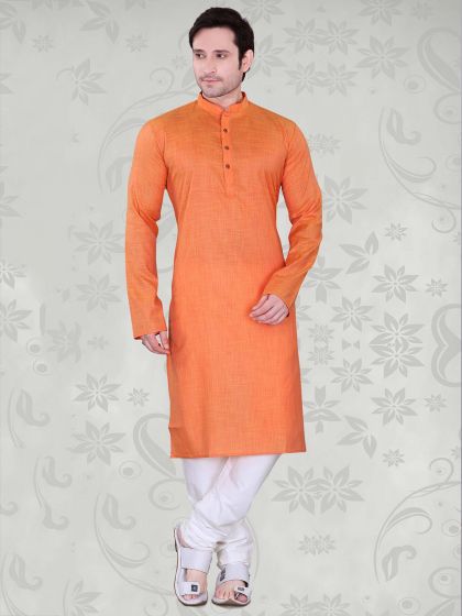 Pink Colour Cotton Fabric Kurta Pajama.