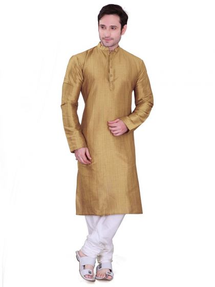 Red Colour Dupion,Jute Fabric Mens Kurta Pajama.