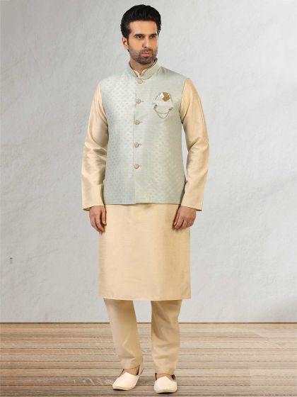 Sky Blue,Cream Colour Readymade Kurta Pajama.