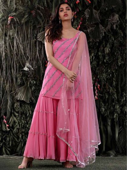 Pink Colour Designer Salwar Kameez.