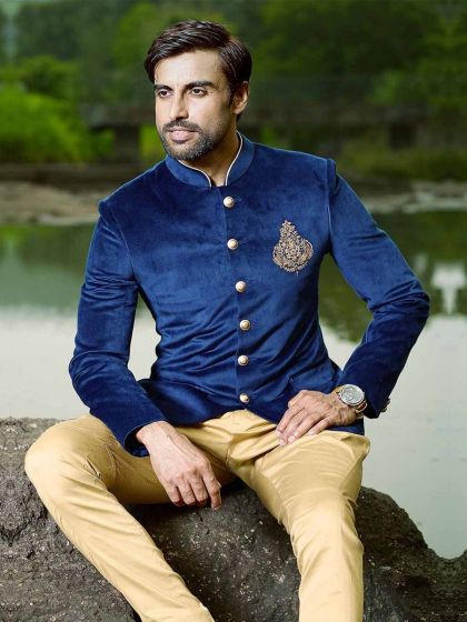 Blue Colour Jodhpuri Suit.